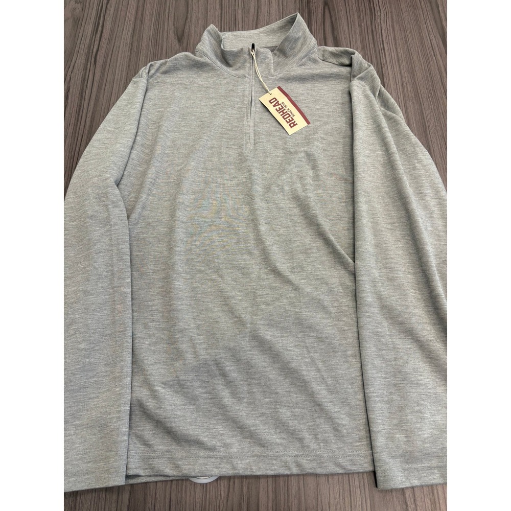 NWT RedHead Men's 2XL XXL‎ Gray Quarter Zip Pullover Lightweight Performance Top